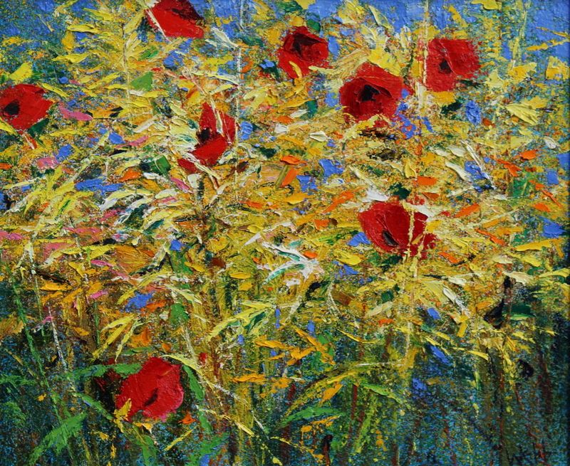 Poppies in a Cornfield